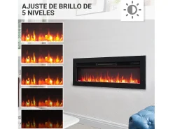 Lareira* Lareira elétrica BALDERIA Agnes 36 - Lareira de chão, de parede ou embutida - Preto