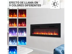 Lareira* Lareira elétrica BALDERIA Agnes 36 - Lareira de chão, de parede ou embutida - Preto