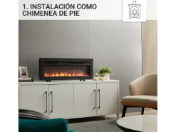 Lareira* Lareira elétrica BALDERIA Agnes 36 - Lareira de chão, de parede ou embutida - Preto