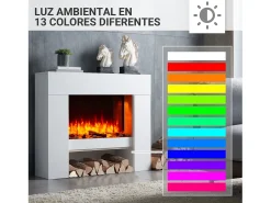 Lareira| Lareira elétrica BALDERIA Naran - Lareira de chão - Branca Branco