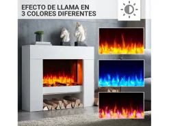 Lareira| Lareira elétrica BALDERIA Naran - Lareira de chão - Branca Branco