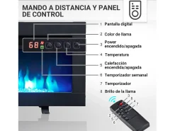 Lareira elétrica BALDERIA Agnes 40 - Lareira de chão, de parede ou embutida -^ Lareira