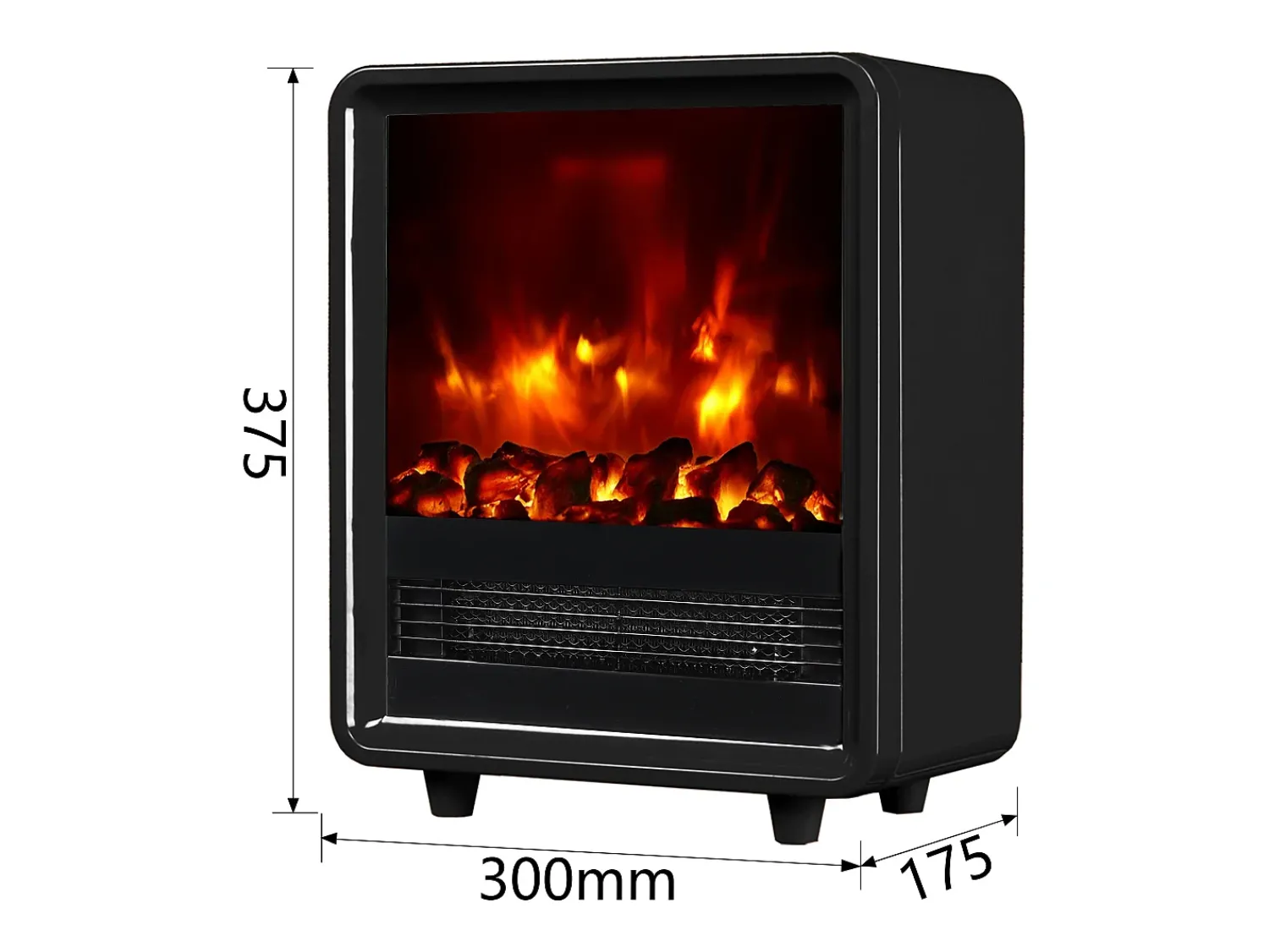Online Lareira elétrica BALDERIA George - Lareira elétrica, 2000 W - Preto