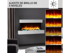 Lareira| Lareira elétrica BALDERIA Ignis - Lareira de parede - Branca Branco