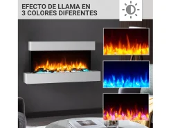 Lareira| Lareira elétrica BALDERIA Ignis - Lareira de parede - Branca Branco