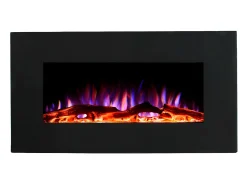 FLAMATECH Lareira elétrica CHANDELA- C84 x L14 x A45 cm - Preta^ Lareira