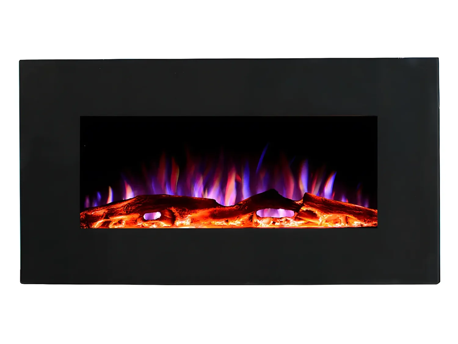 FLAMATECH Lareira elétrica CHANDELA- C84 x L14 x A45 cm - Preta^ Lareira