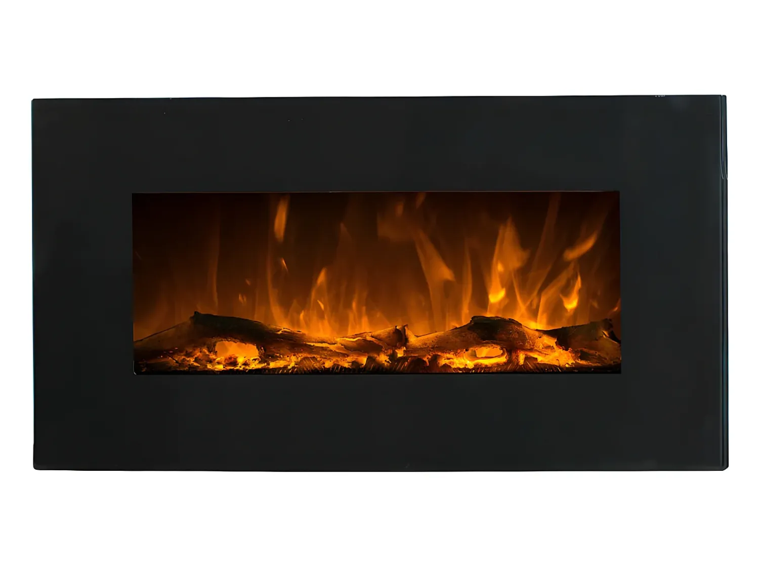 FLAMATECH Lareira elétrica CHANDELA- C84 x L14 x A45 cm - Preta^ Lareira