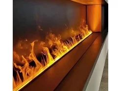 Lareira elétrica com queimador de inserção embutido APP vapor de água 3D 75 PRO-LINE Cinzento