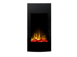 Lareira|FLAMATECH Lareira elétrica curva VULCANO - C41 x L13 x A81 cm - Preta Preto