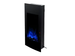 Lareira|FLAMATECH Lareira elétrica curva VULCANO - C41 x L13 x A81 cm - Preta Preto