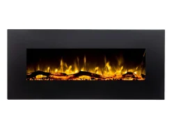 Lareira*FLAMATECH Lareira elétrica LALITA - C110 x L14 x A49 cm - Preta Preto