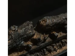 Lareira| Lareira elétrica lareira de canto MADISON em madeira de nogueira L126 x D78 x H83 Castanho