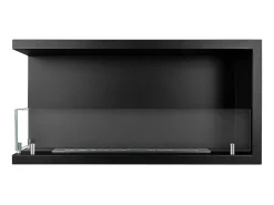 Lareira embutida a bioetanol biofireplace de canto 90x45 SUTRI 90 SX Preto