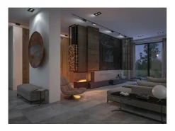 Best Lareira embutida a bioetanol design U800 com vidro aberto em 3 lados, queimador de 0,7 litros Preto
