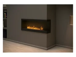 Lareira embutida a bioetanol Corner 1200 Right SimpleFire com vidro^ Lareira