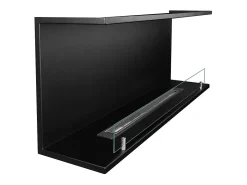 New Lareira embutida a bioetanol Biolareira tripla com 3 lados abertos 120x50 TREVI 120 Preto
