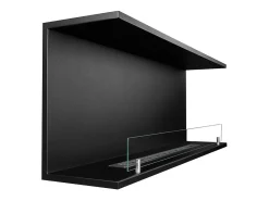 New Lareira embutida a bioetanol Biolareira tripla com 3 lados abertos 120x50 TREVI 120 Preto