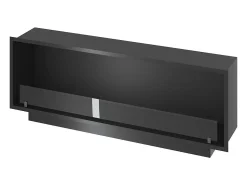 Sale Lareira embutida a bioetanol Inside Black 1500 - fosco, com vidro, queimador de 5L, design moderno Preto