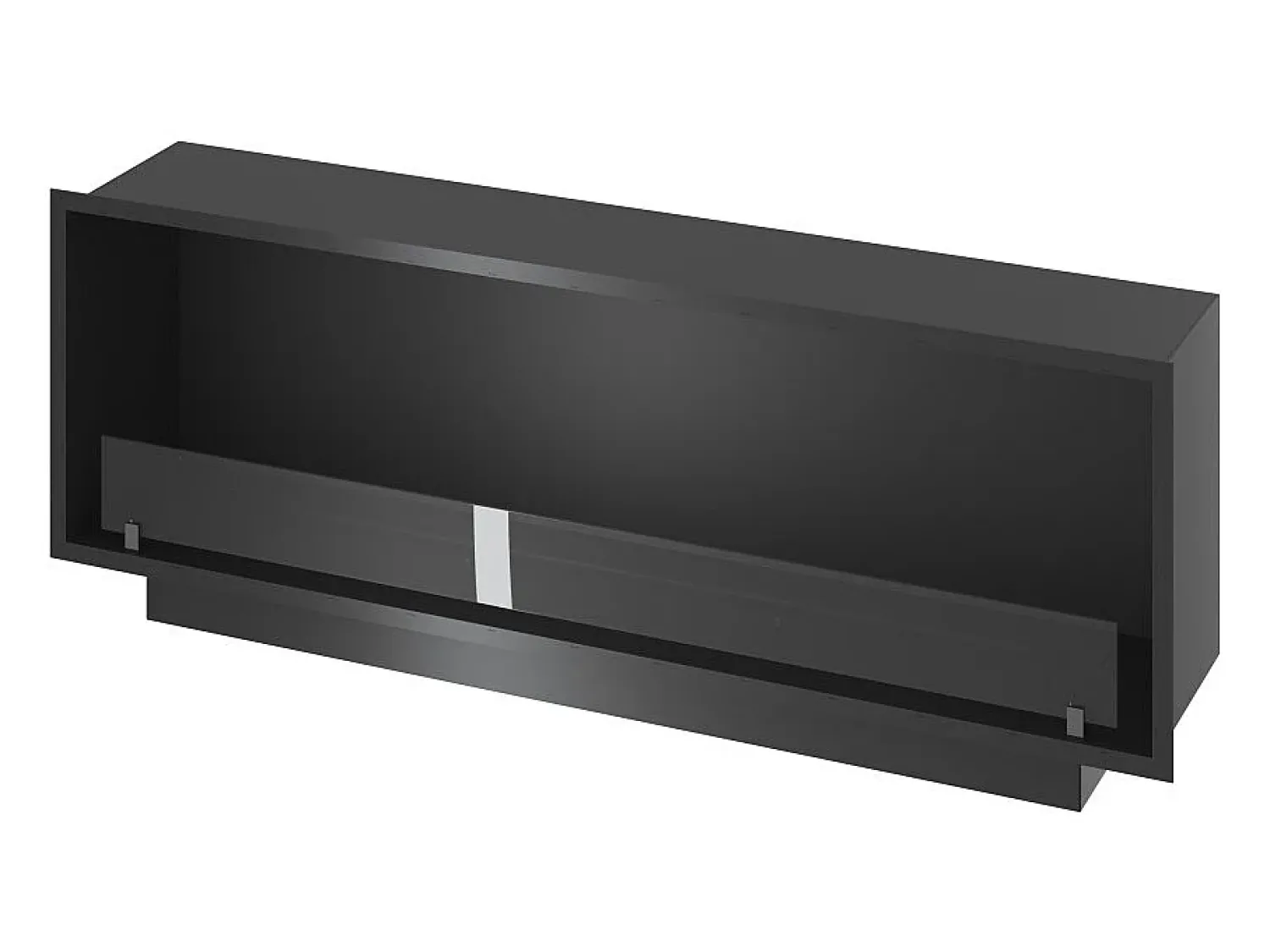 Sale Lareira embutida a bioetanol Inside Black 1500 - fosco, com vidro, queimador de 5L, design moderno Preto