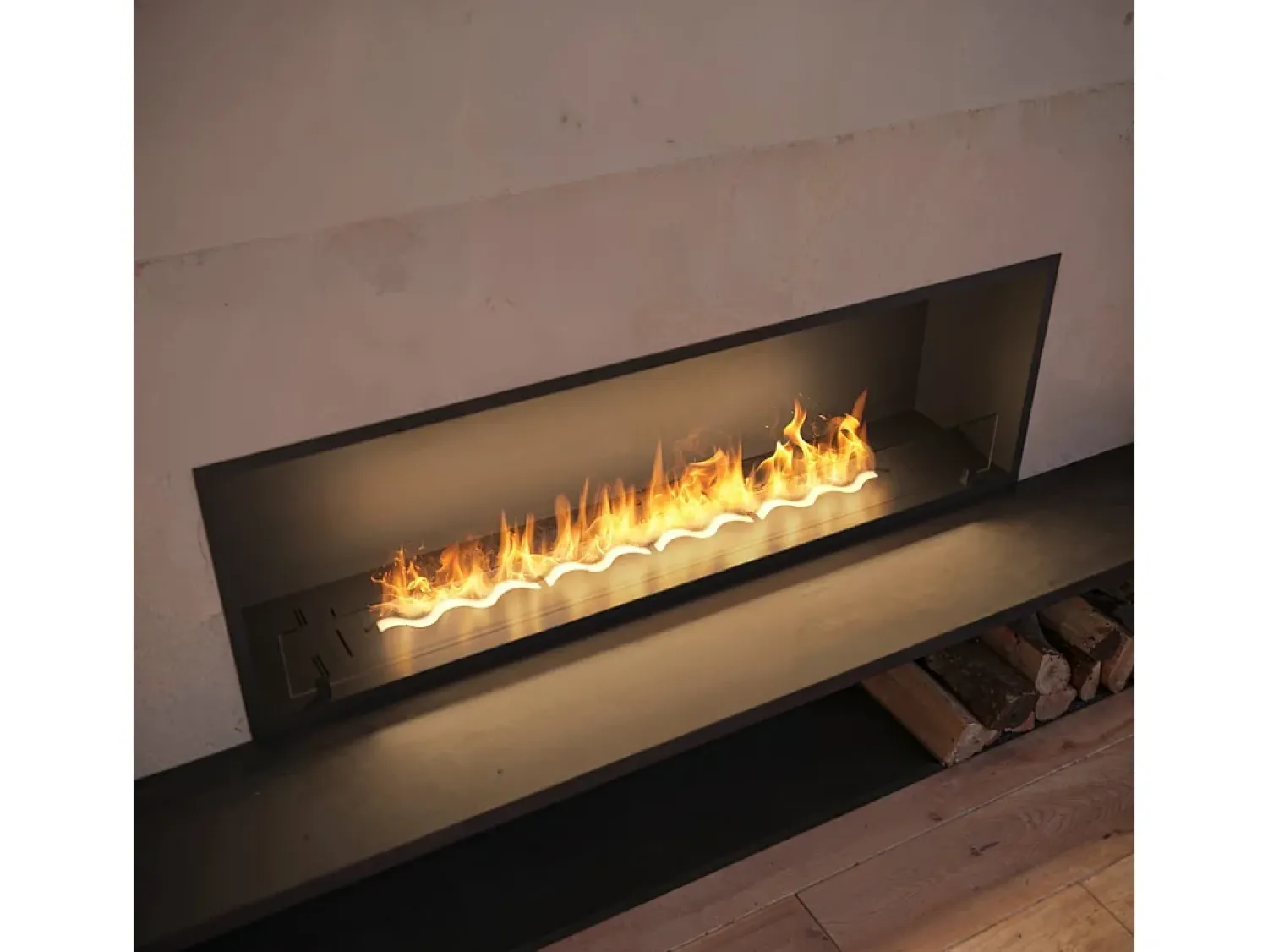 Sale Lareira embutida a bioetanol Inside Black 1500 - fosco, com vidro, queimador de 5L, design moderno Preto