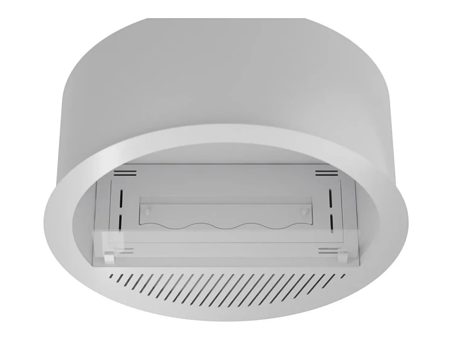 Lareira| Lareira embutida a bioetanol Incyrcle Inside - Biolareira de parede com design redondo d.70cm branca Branco