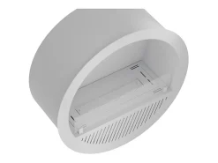 Lareira| Lareira embutida a bioetanol Incyrcle Inside - Biolareira de parede com design redondo d.70cm branca Branco