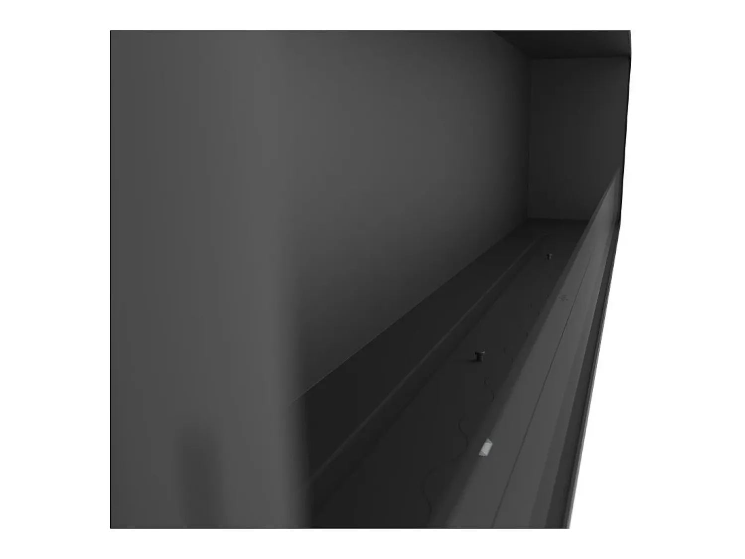 Lareira* Lareira embutida a bioetanol Inside Black 2000 - fosco, com vidro, queimador de 6 L, design moderno Preto