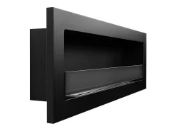 Lareira| Lareira embutida a bioetanol de parede 120x40 LIVORNO 120 Preto