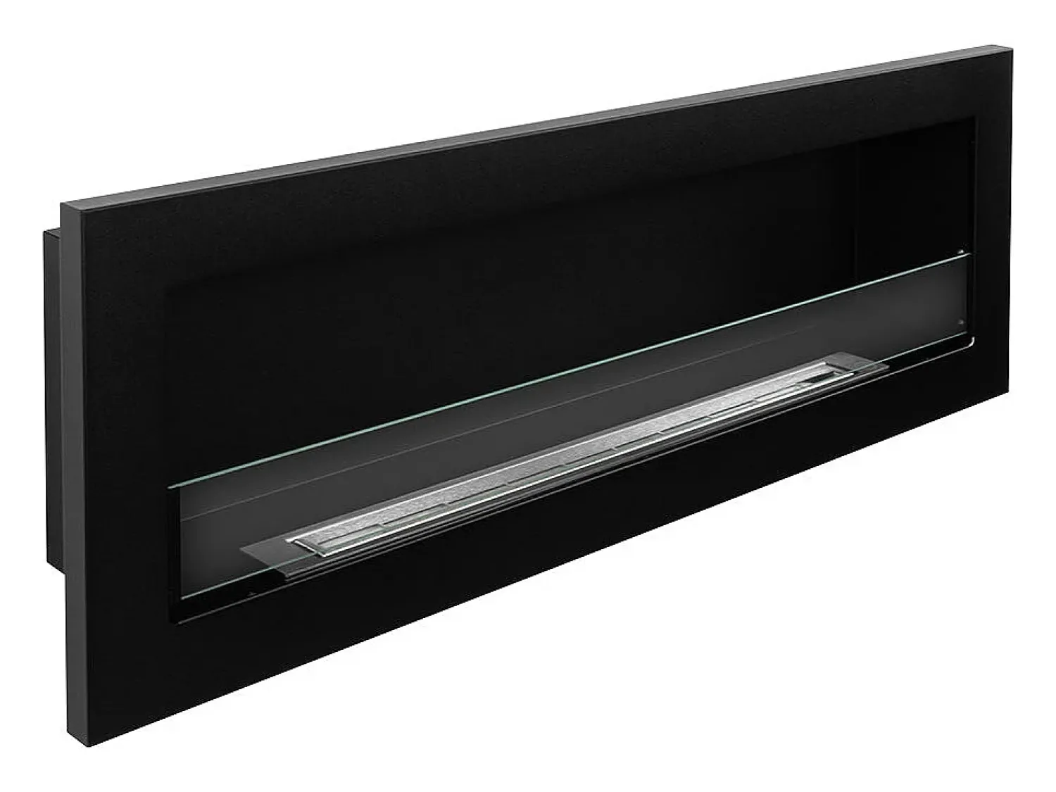 Lareira| Lareira embutida a bioetanol de parede 120x40 LIVORNO 120 Preto