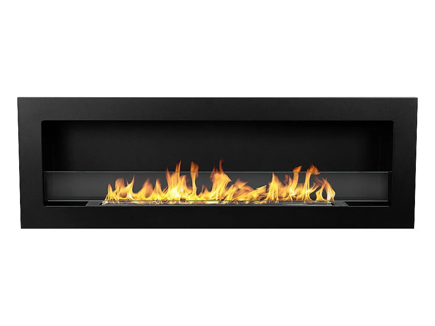 Lareira| Lareira embutida a bioetanol de parede 120x40 LIVORNO 120 Preto