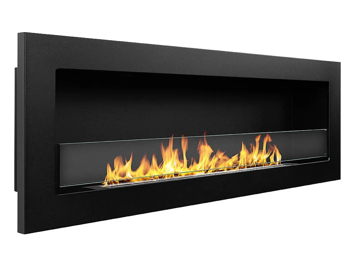 Lareira| Lareira embutida a bioetanol de parede 120x40 LIVORNO 120 Preto