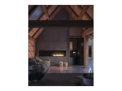 Lareira* Lareira embutida a bioetanol Inside Black 1200 - fosco, com vidro, queimador de 4 litros, design moderno Preto