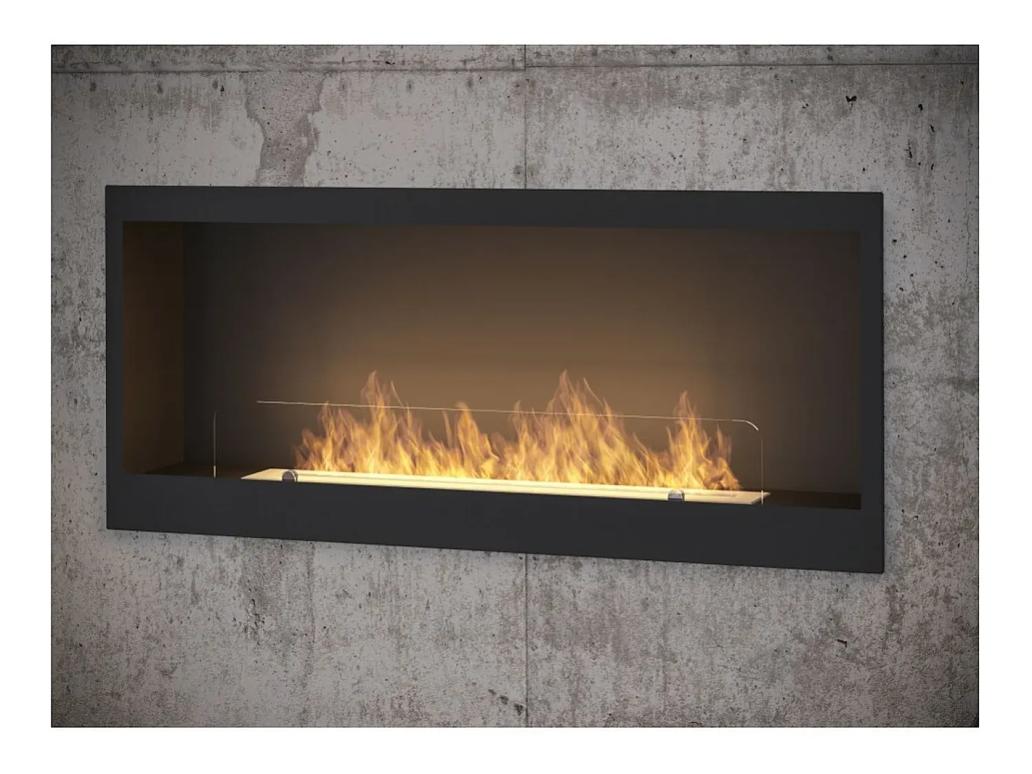Sale Lareira embutida a bioetanol INSIDE 1200 Infire com vidro Preto