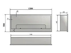 Sale Lareira embutida a bioetanol INSIDE 1200 Infire com vidro Preto