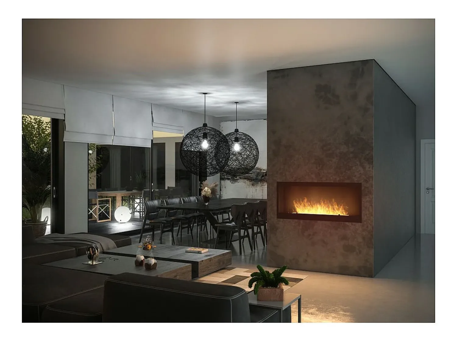Sale Lareira embutida a bioetanol INSIDE 1200 Infire com vidro Preto