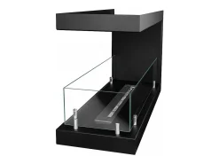 New Lareira embutida a bioetanol Biolareira tripla 3 lados 90x50 MARATEA 90 Preto