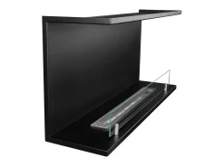 Discount Lareira embutida a bioetanol Biolareira tripla com 3 lados abertos 90x45 TREVI 90 Preto