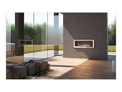 Lareira| Lareira embutida a bioetanol Frame 1200 SimpleFire com vidro Preto