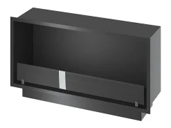 Lareira embutida a bioetanol Inside Black 1000 - fosco, com vidro, queimador de 3 litros, design moderno^ Lareira