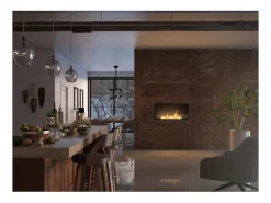 Lareira embutida a bioetanol Inside Black 1000 - fosco, com vidro, queimador de 3 litros, design moderno^ Lareira