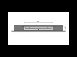 Lareira embutida a bioetanol Frame 1500 White SimpleFire com vidro^ Lareira