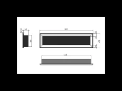 Hot Lareira embutida a bioetanol Frame 1800 SimpleFire com vidro Branco