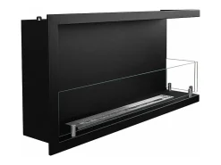 Lareira* Lareira embutida a bioetanol biofireplace de canto 90x45 SUTRI 90 DX Preto
