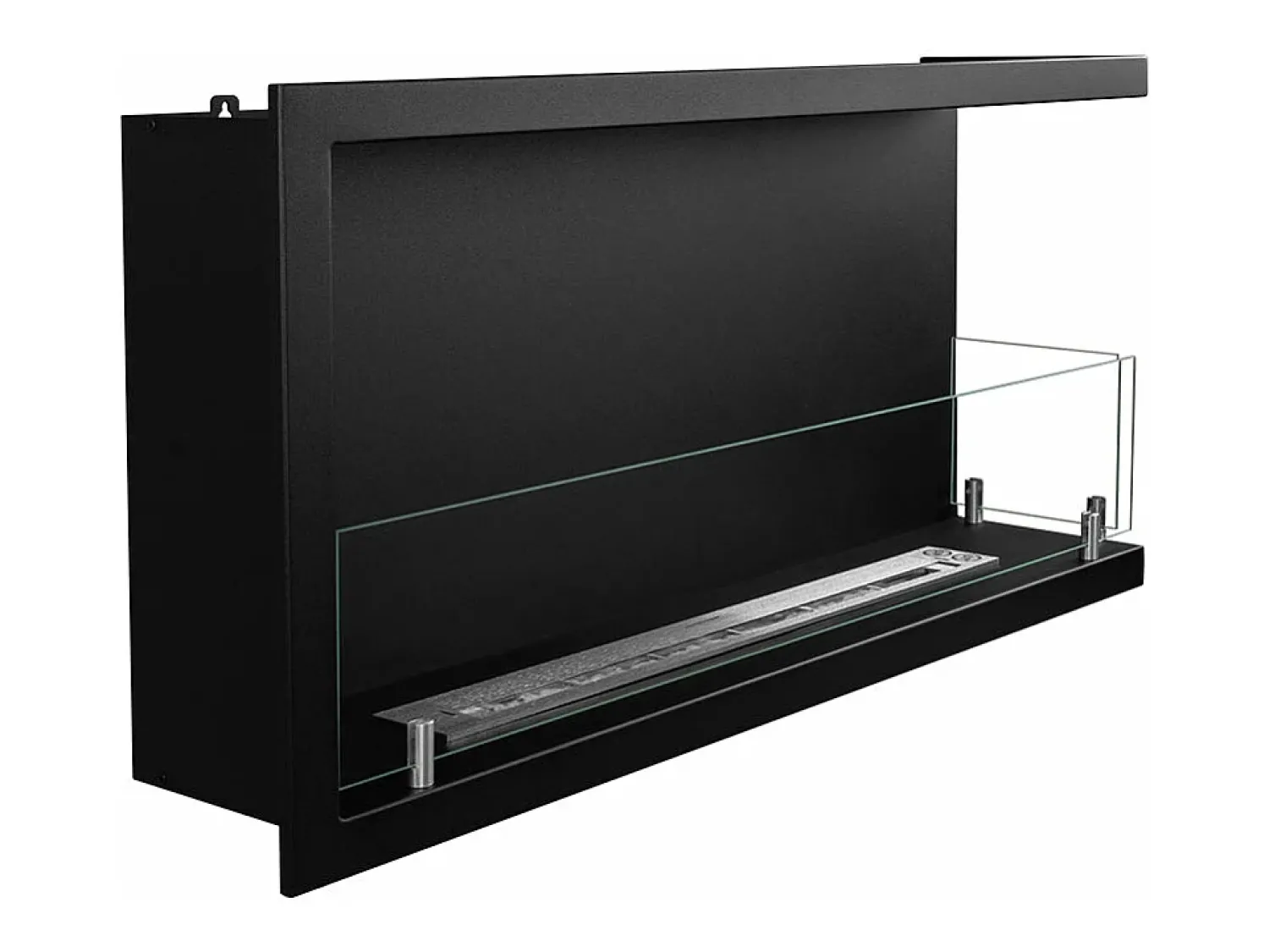 Lareira* Lareira embutida a bioetanol biofireplace de canto 90x45 SUTRI 90 DX Preto