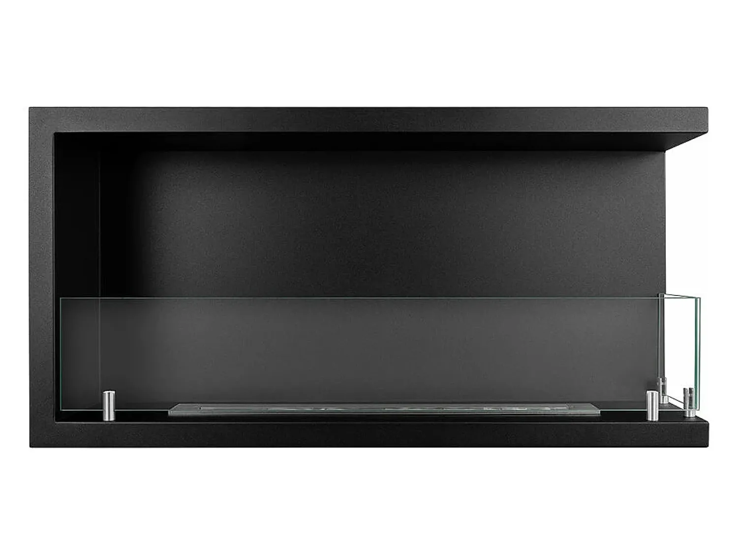 Lareira* Lareira embutida a bioetanol biofireplace de canto 90x45 SUTRI 90 DX Preto