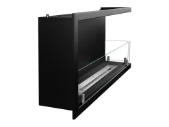 Lareira* Lareira embutida a bioetanol biofireplace de canto 90x45 SUTRI 90 DX Preto