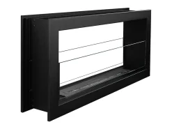 Online Lareira embutida a bioetanol dupla face biofireplace 2 lados 90x40 MONTEFALCO 90 Preto
