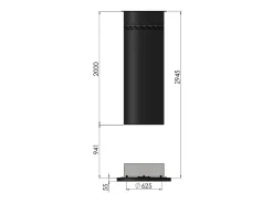 Discount Lareira embutida a vapor Inside C1200 com chama multicolorida, efeito 3D e controle por aplicativo, tanque de 2,4 l - 120 cm Preto