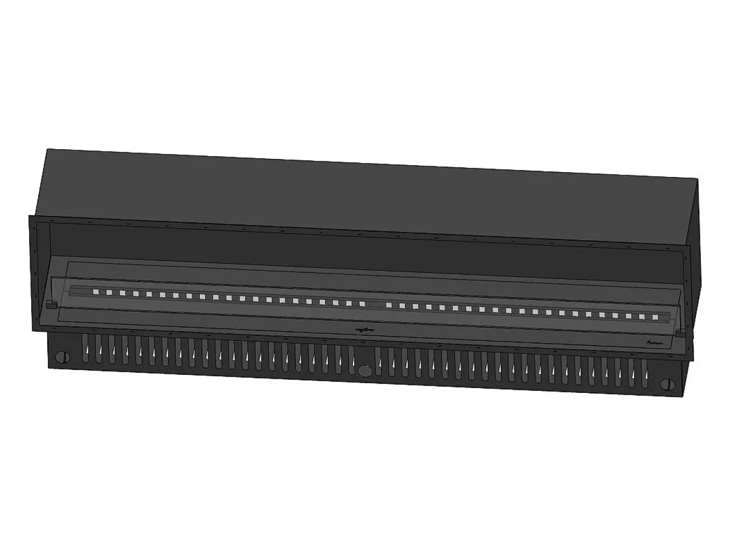 Lareira* Lareira embutida a vapor Invapo Inside 2200 - Chama multicolorida, efeito 3D e controle por aplicativo, tanque de 2,4 l - Recarga automática de 220 cm Preto